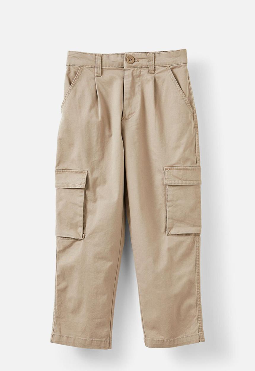 Cotton On - Baggy Pleat Front Pant - Washed Stone