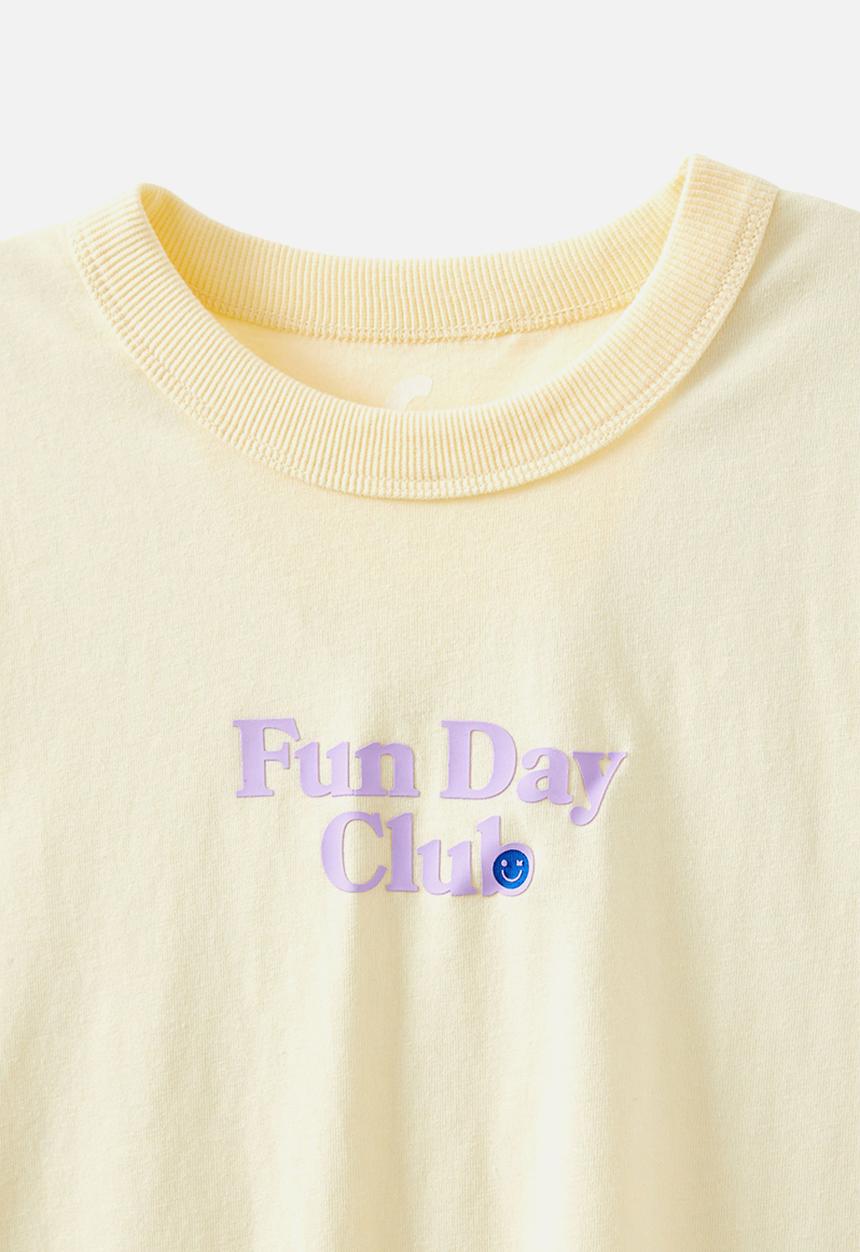 Cotton On - Poppy oversize graphic print tee - lemon squash/fun day club