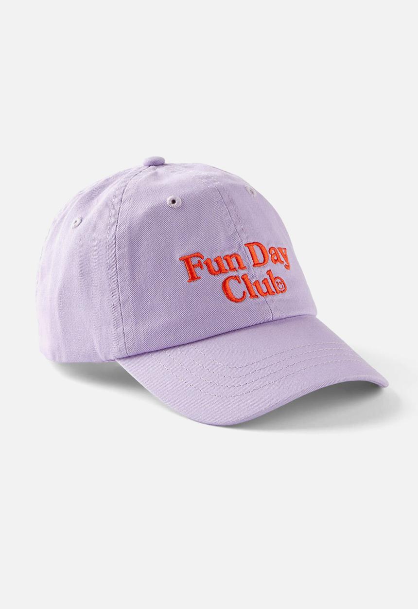 Cotton On - Kids Fun Day Club Cap - Lilac Mood/Chilli Pumpkin Embroidery