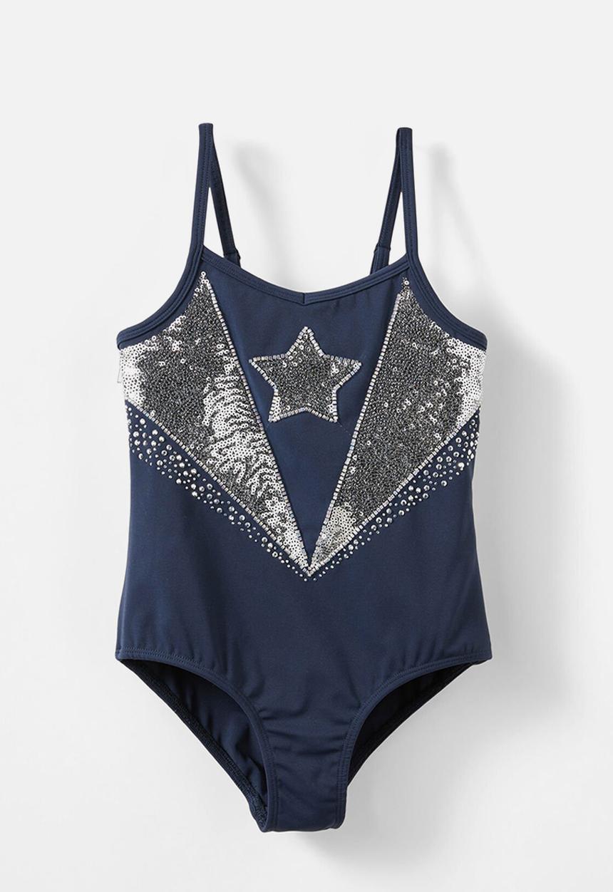Cotton On - Lexie sleeveless leotard - squid ink/sparkle