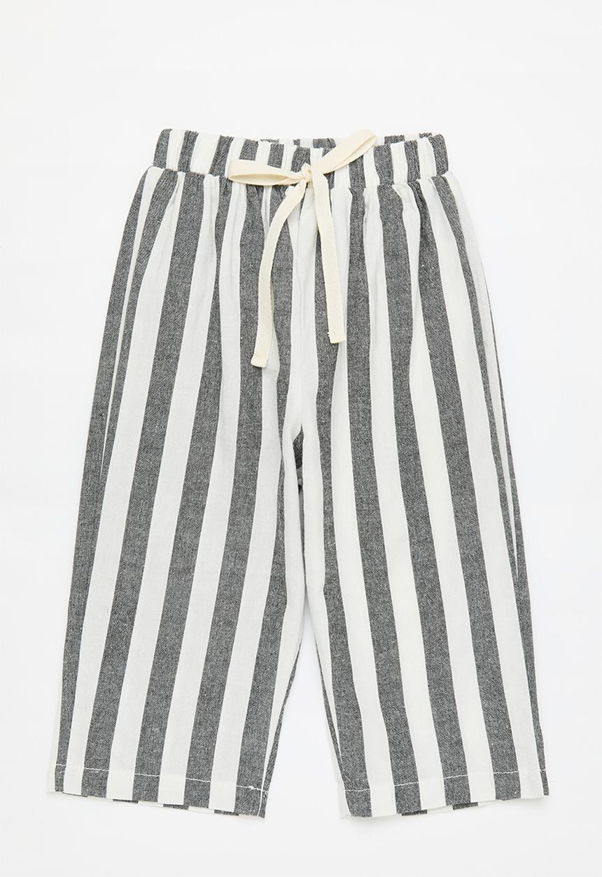 Pop Candy - Striped pants - grey/white