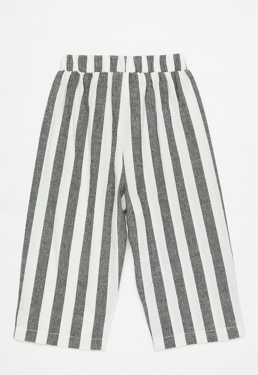 Pop Candy - Striped pants - grey/white