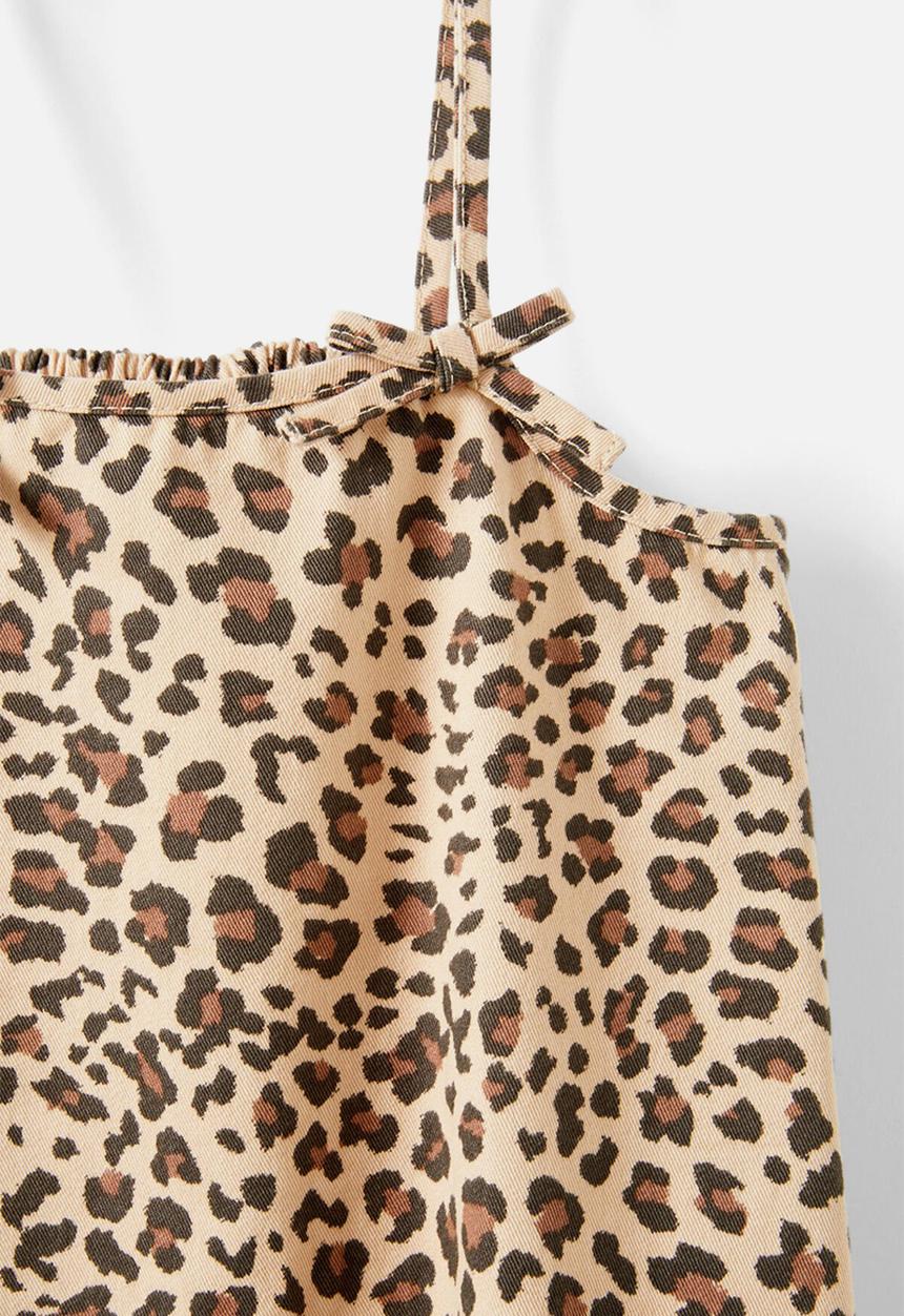 Cotton On - Scarlette denim sleeveless dress - summer leopard