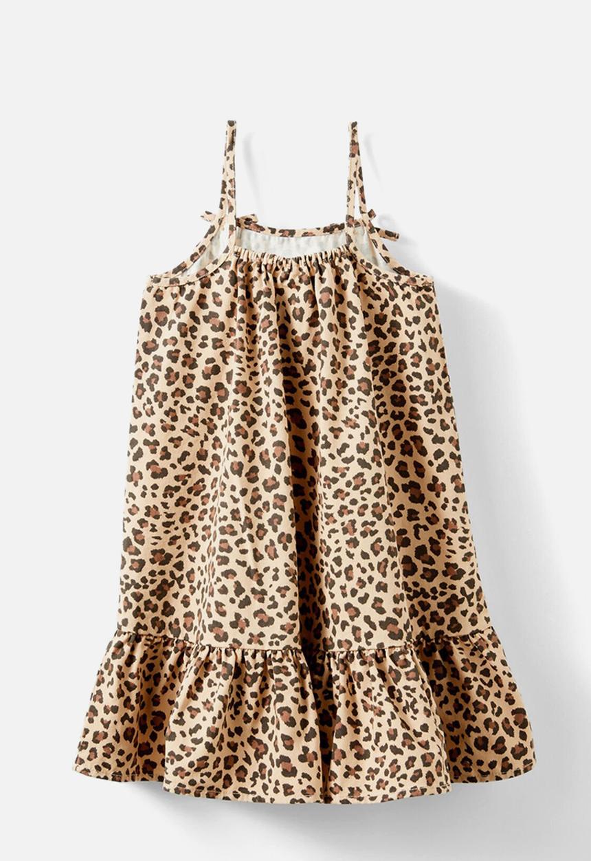 Cotton On - Scarlette denim sleeveless dress - summer leopard