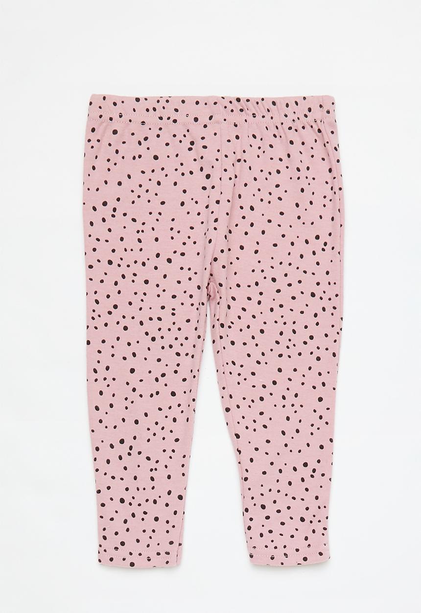 Pop Candy - Spotty print leggings - pink & black
