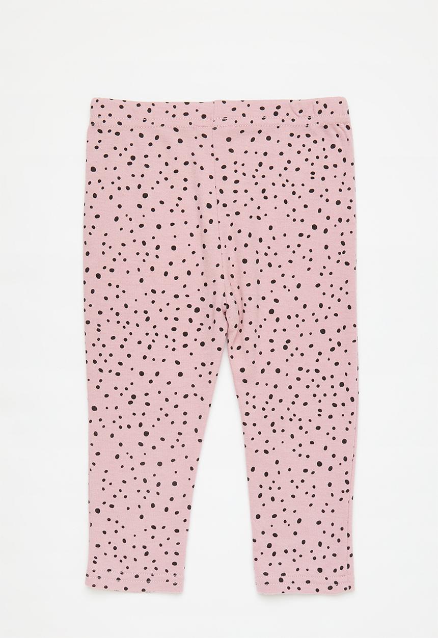 Pop Candy - Spotty print leggings - pink & black