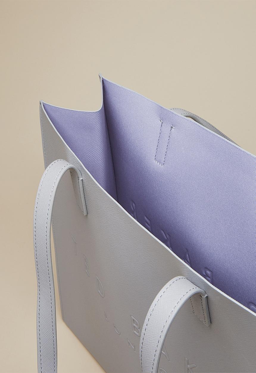 Ted Baker - Soocon Crosshatch Large Icon Bag - light grey