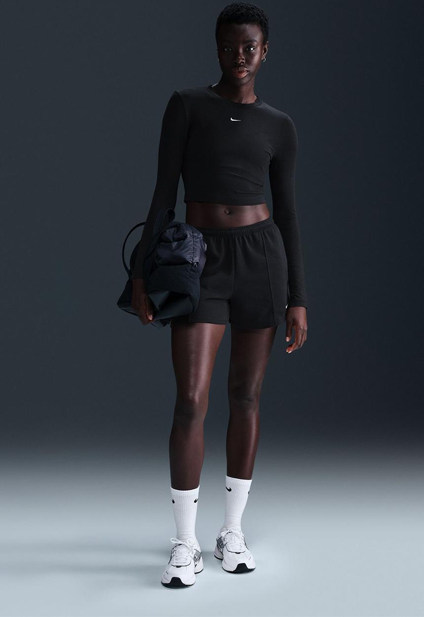 トップス Cameron knit set tops black Nike Longsleeve Knit Crop - Black/White