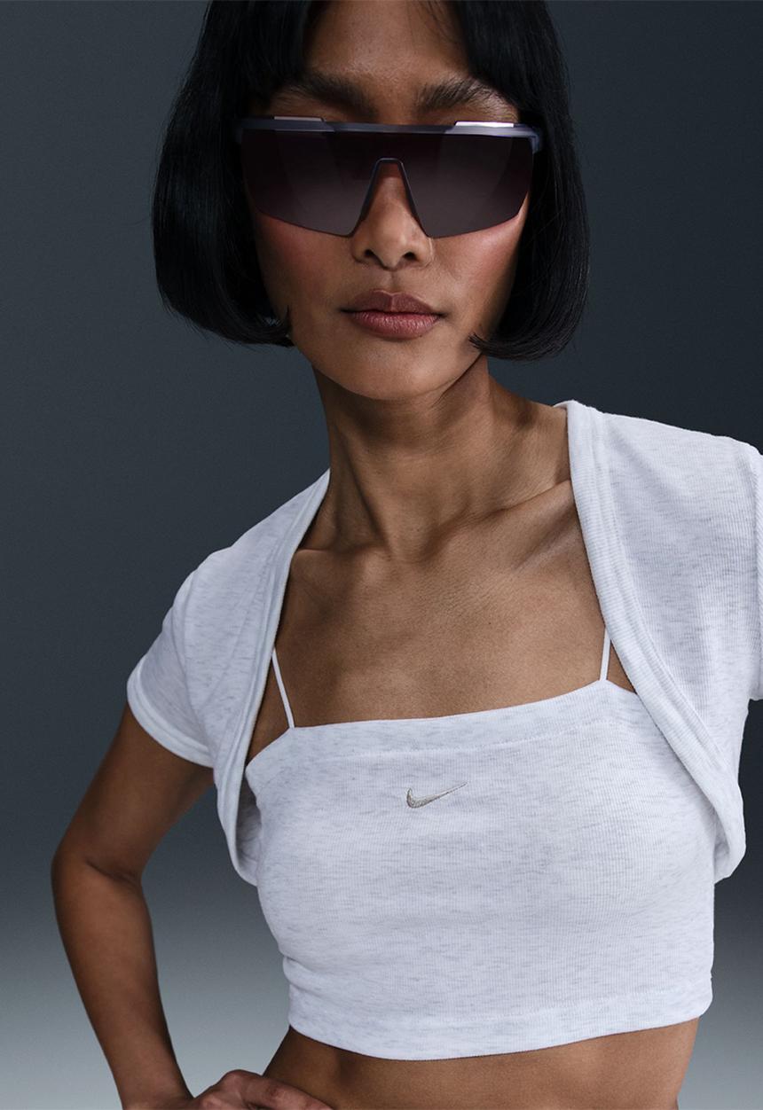 Nike - Nike Knit Rib Crop - Birch Heather/Lt Orewood Brn