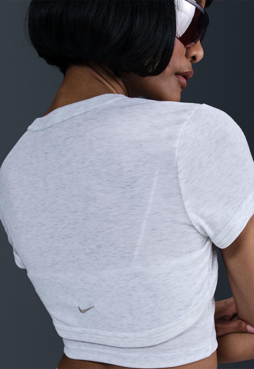 Nike - Nike Knit Rib Crop - Birch Heather/Lt Orewood Brn