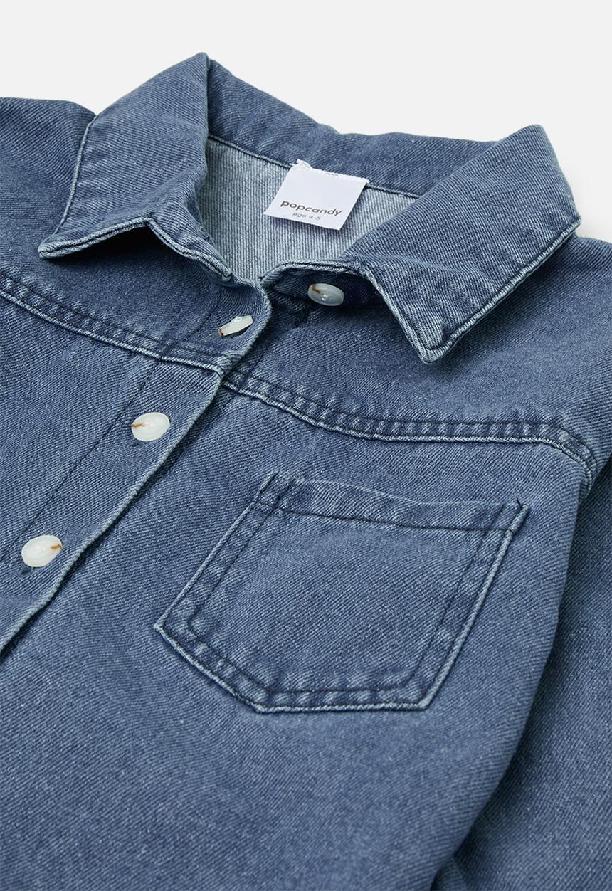 Pop Candy - Denim shirt & pants set - indigo blue