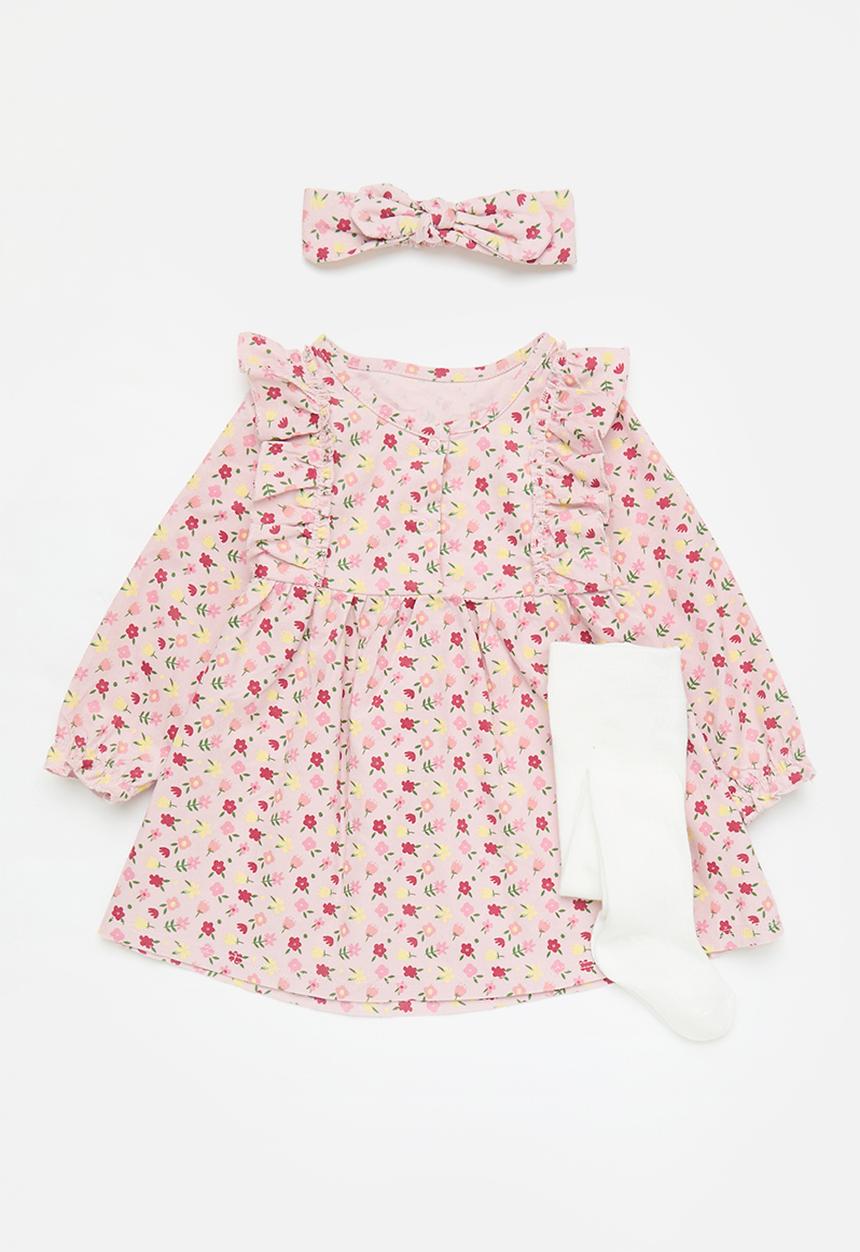 Pop Candy - Dress, stockings & headband set - pink/white