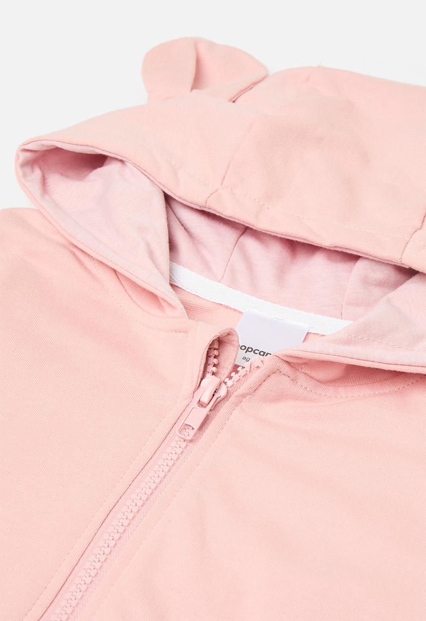 Pop Candy - Hooded top & bottom set - pink & white