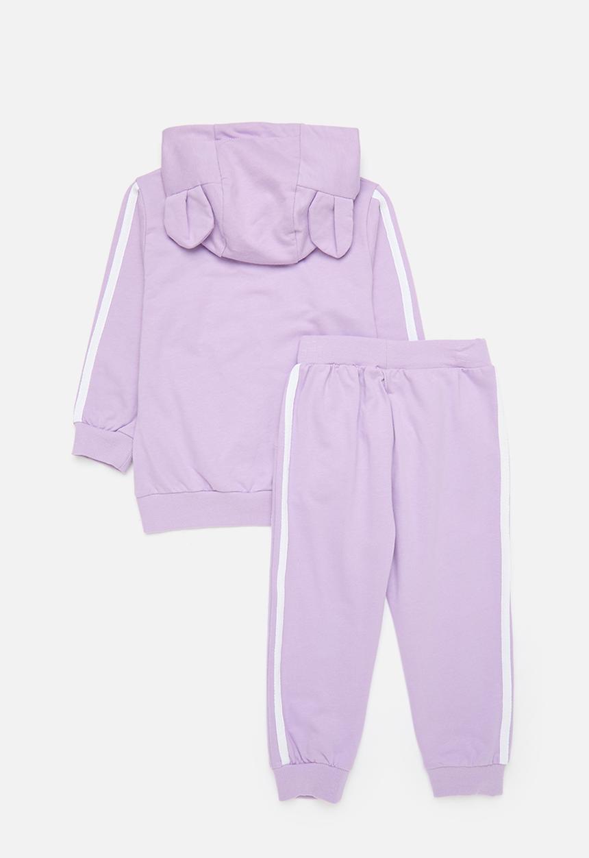 Pop Candy - Hooded top & bottom set - purple & white