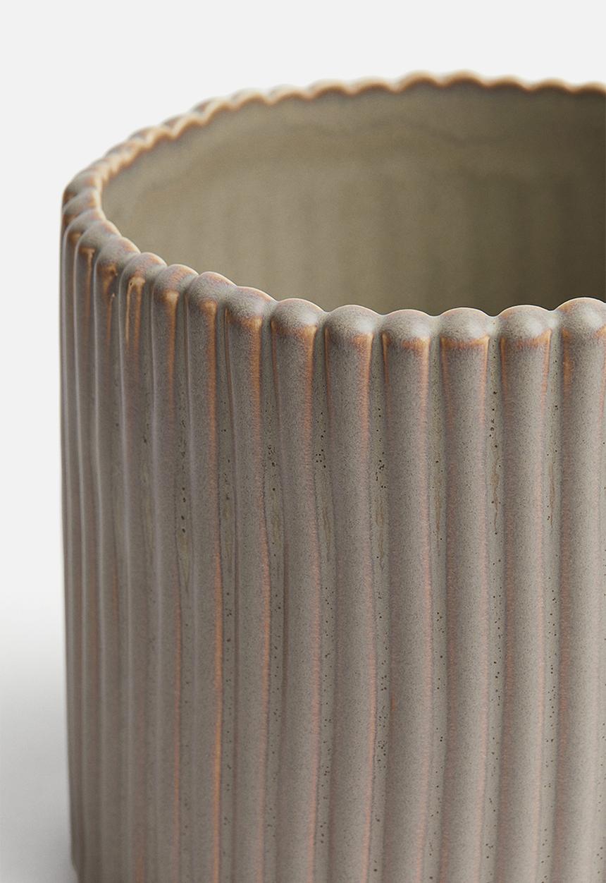 H&M - Stoneware plant pot - greige