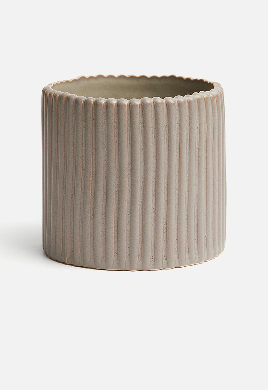 H&M - Stoneware plant pot - greige