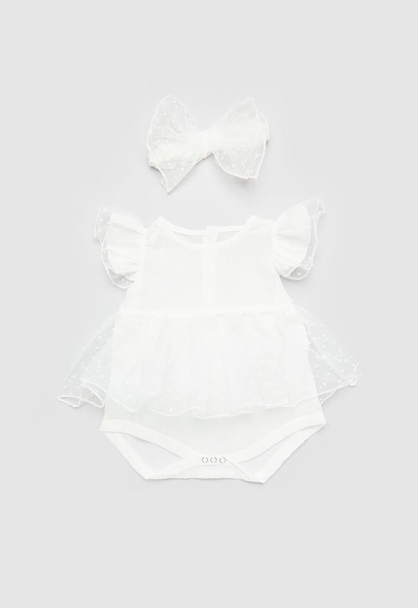 Pop Candy - Frilled sleeve dress - white