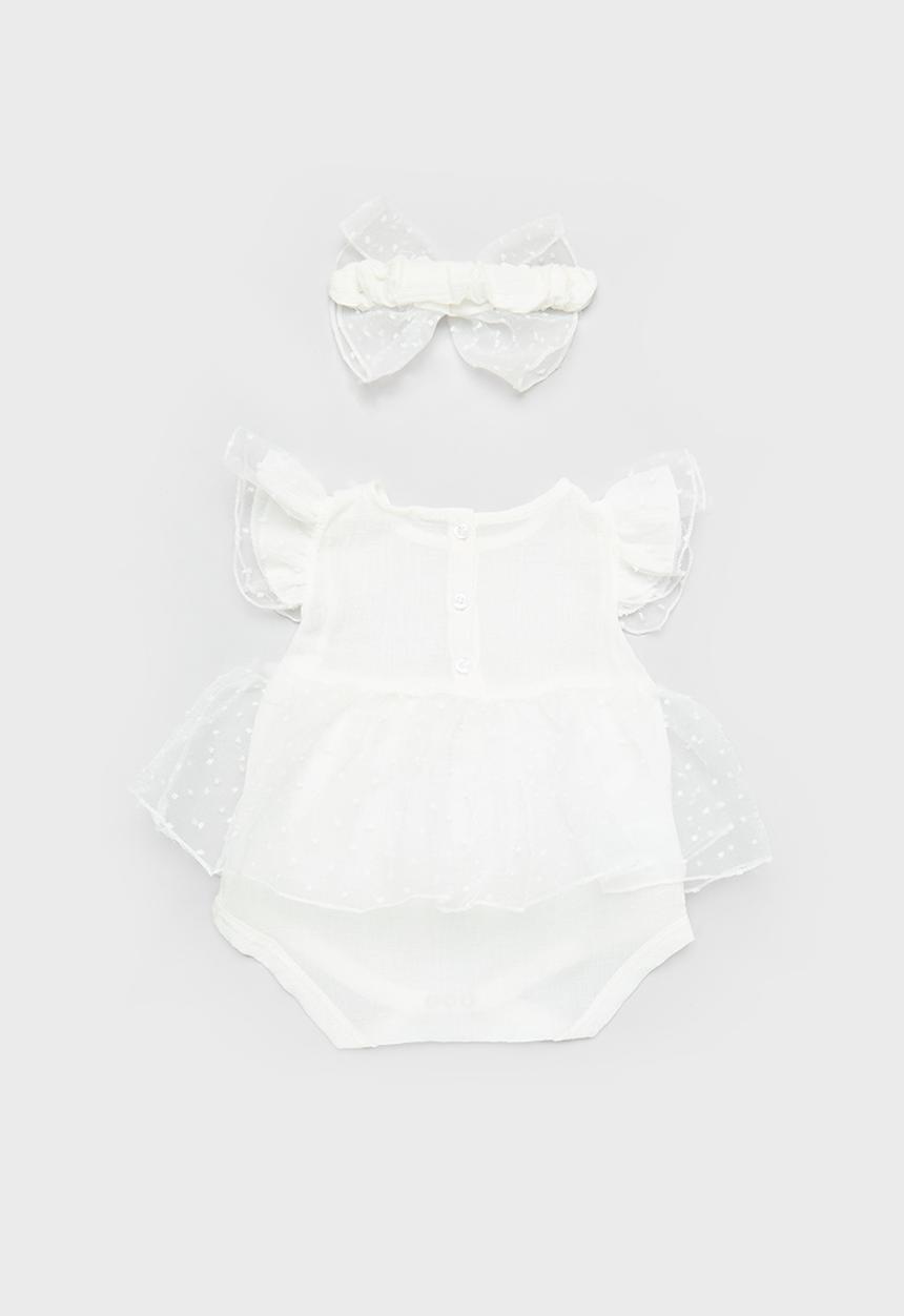 Pop Candy - Frilled sleeve dress - white
