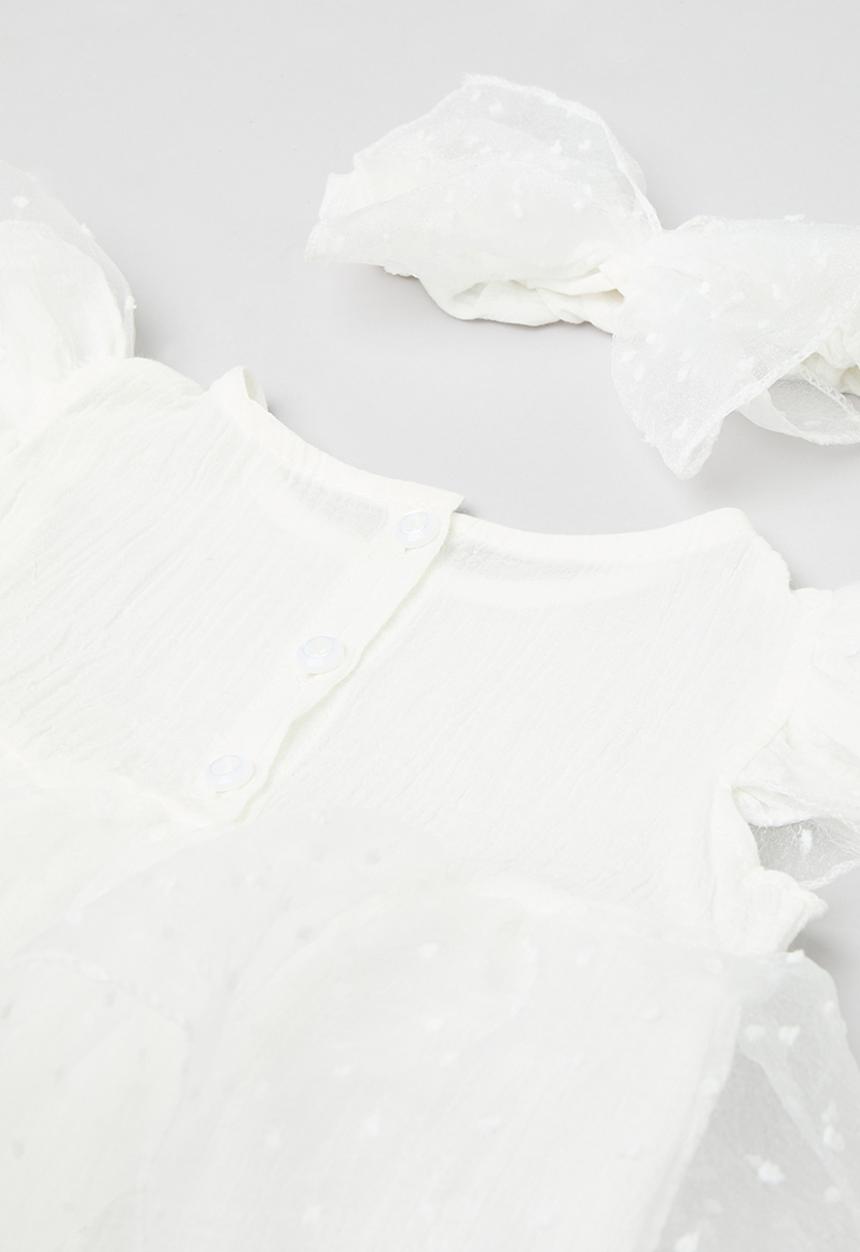Pop Candy - Frilled sleeve dress - white