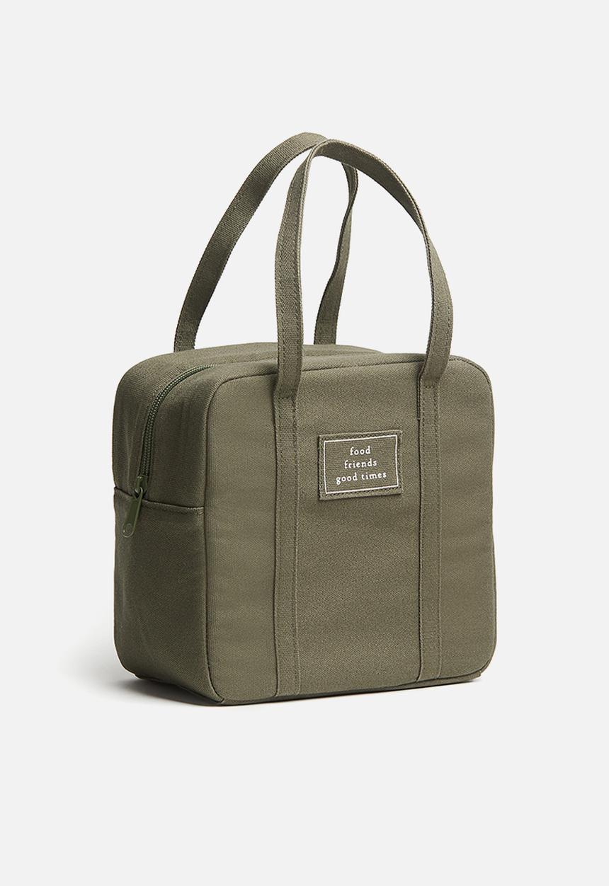 H&M - Cotton canvas lunch cool bag - khaki green