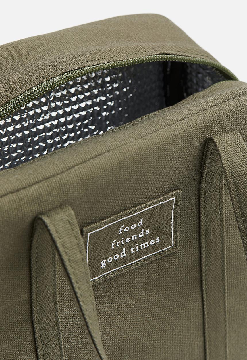 H&M - Cotton canvas lunch cool bag - khaki green