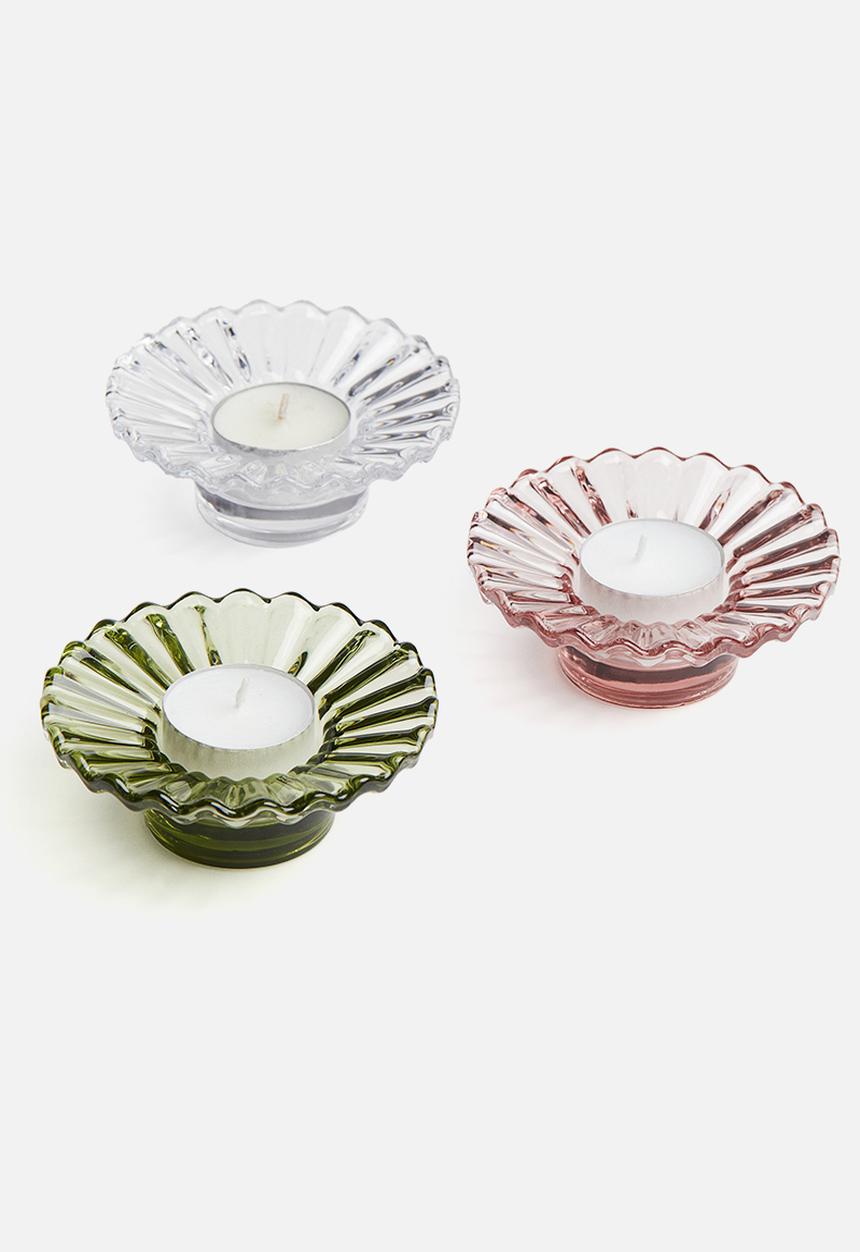 H&M - Glass tealight holder - transparent
