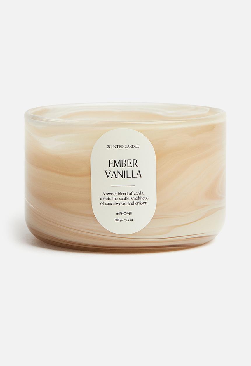 H&M - Large scented candle in glass holder - ember vanilla 