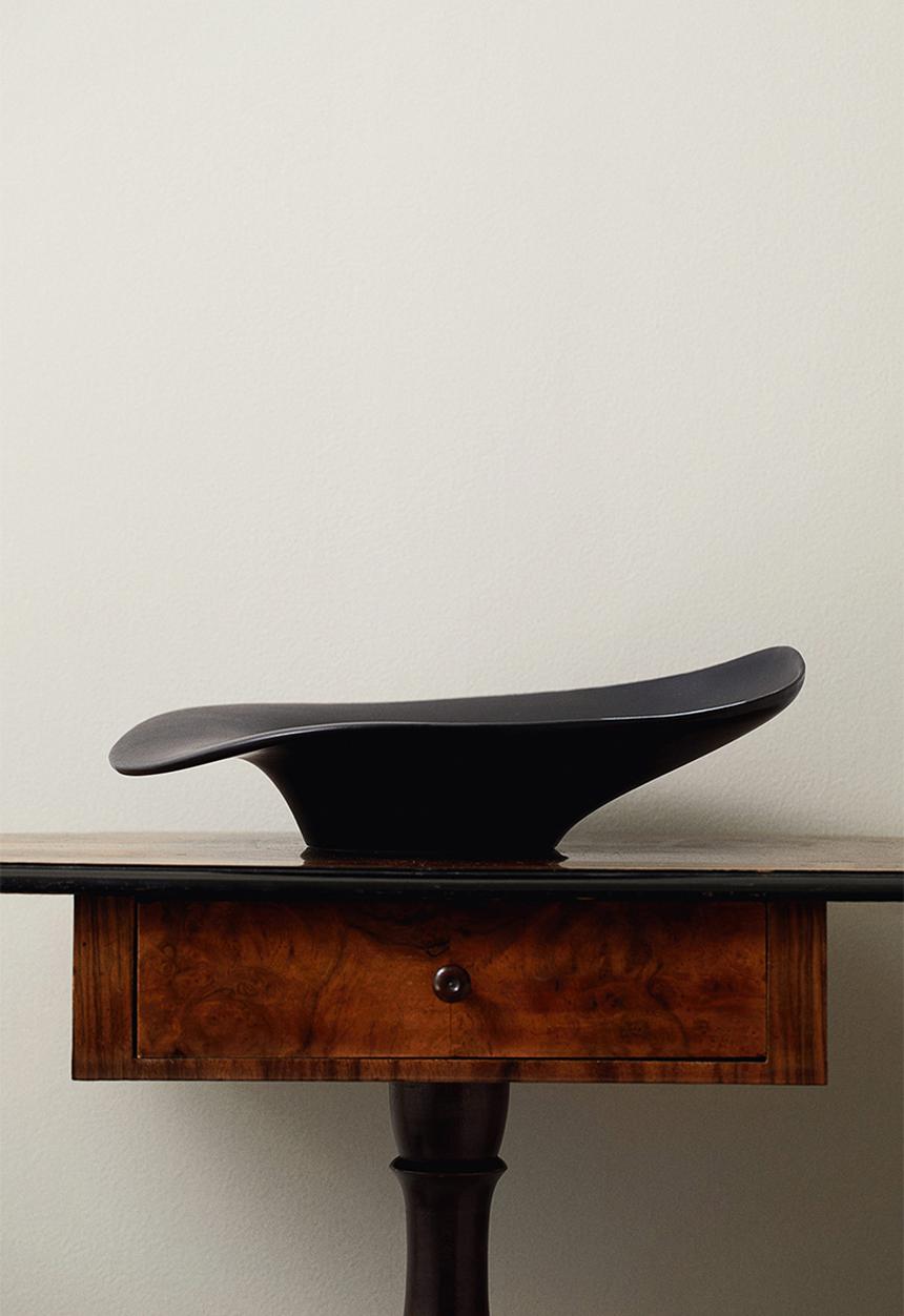 H&M - Large stoneware bowl - black patterned