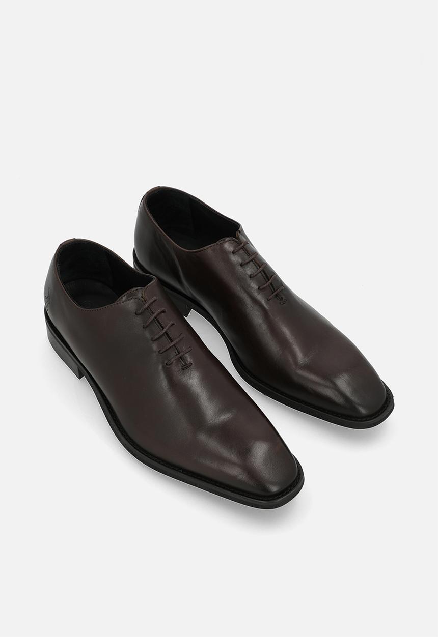 POLO - One cut oxford lace up - brown