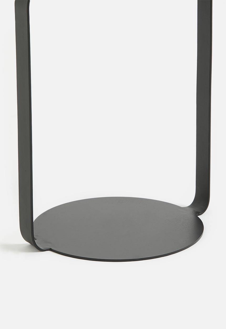 Native Decor - Pedestal planter - black