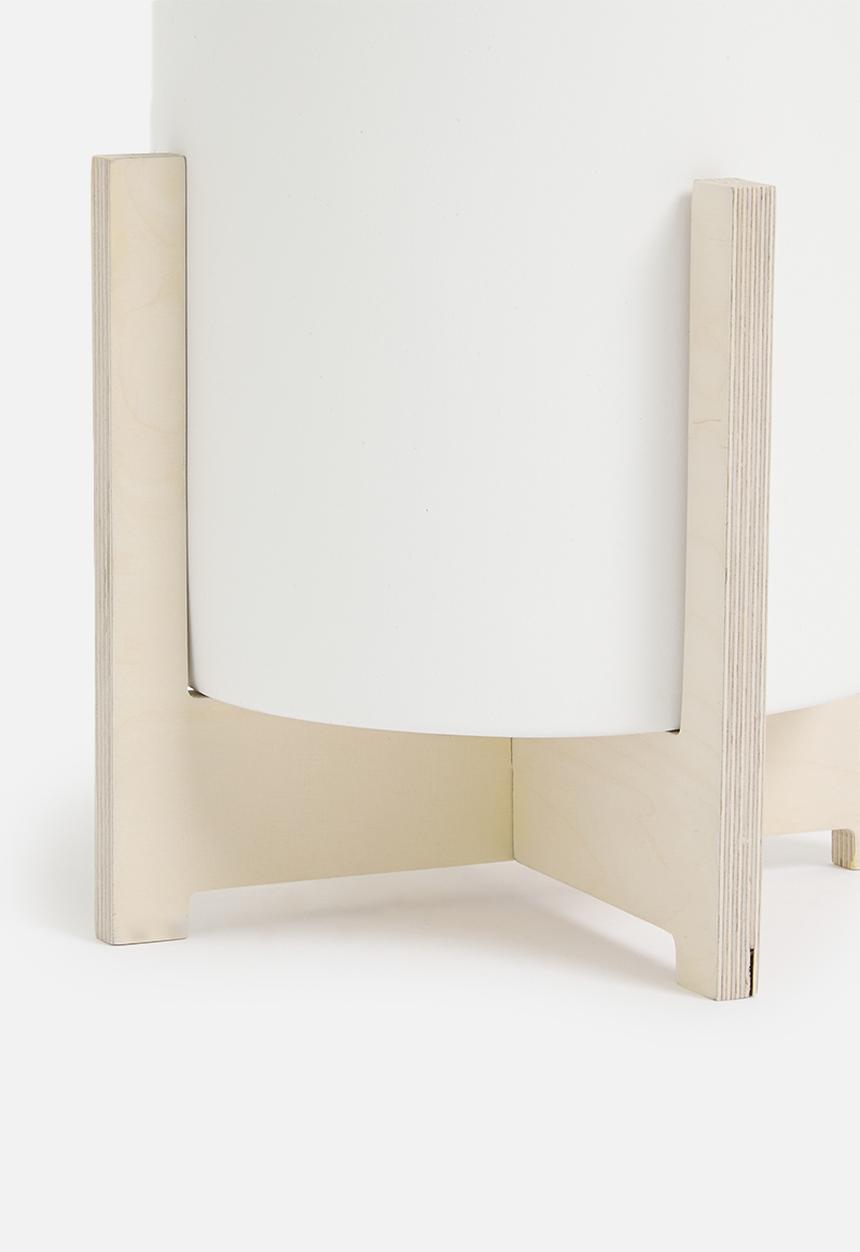 Native Decor - Congo planter - natural & white