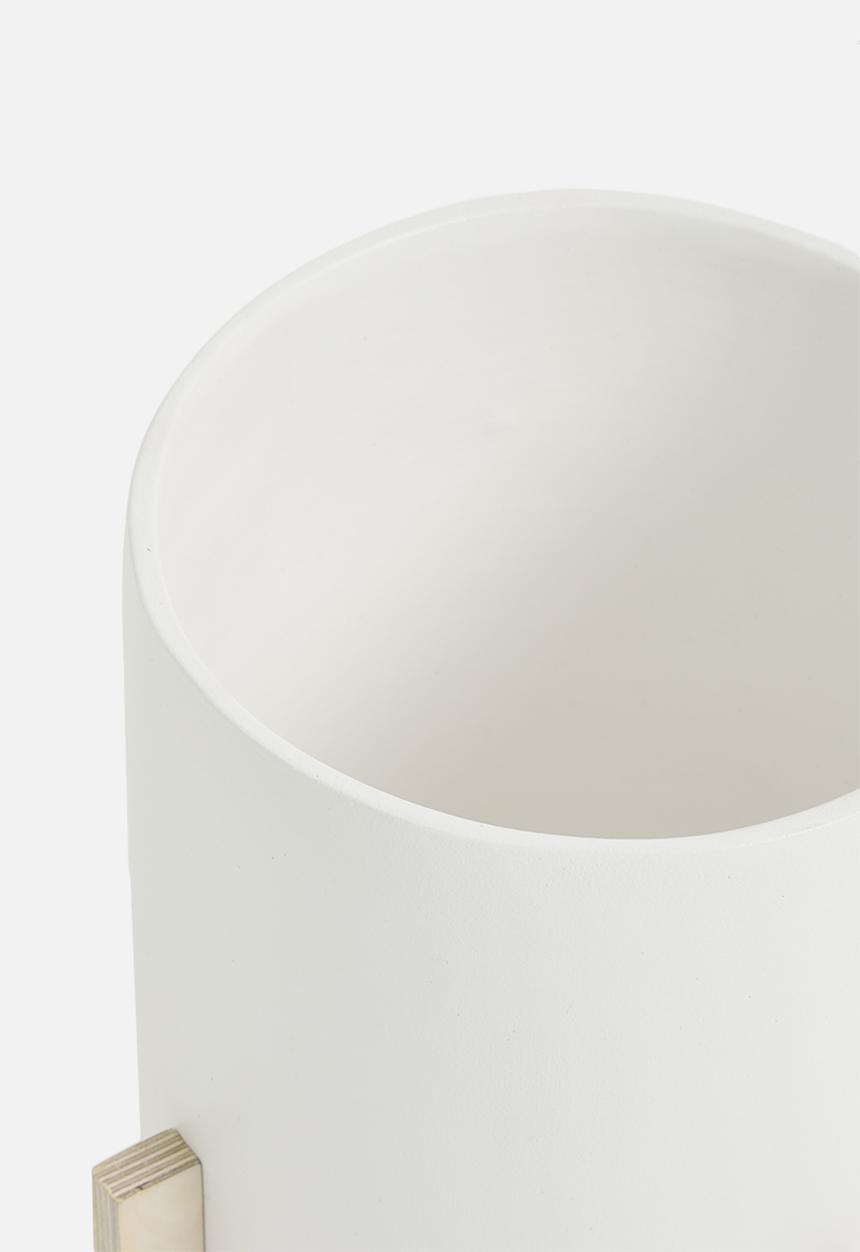Native Decor - Congo planter - natural & white
