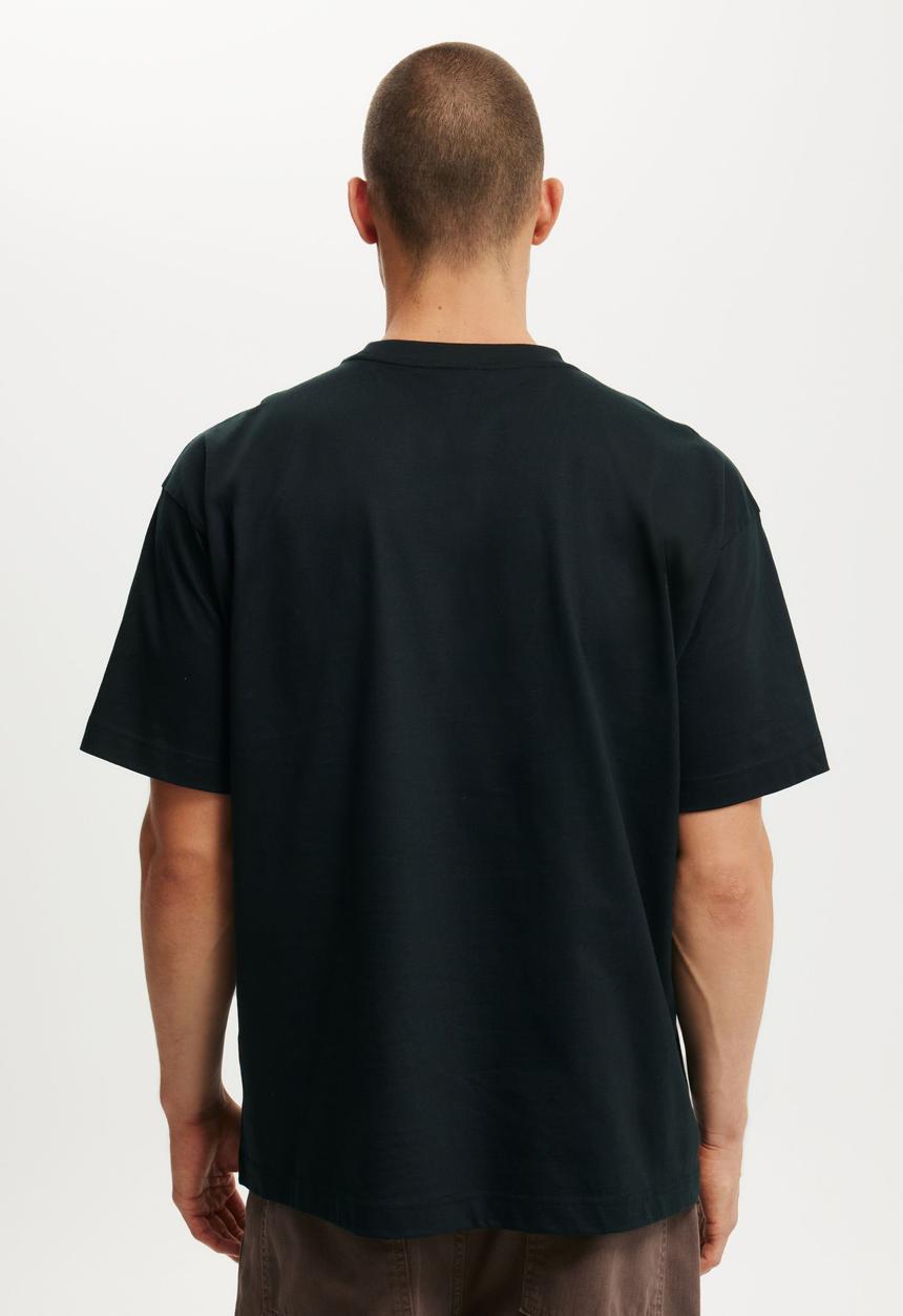 Cotton On - Box Fit Plain T-shirt - Black