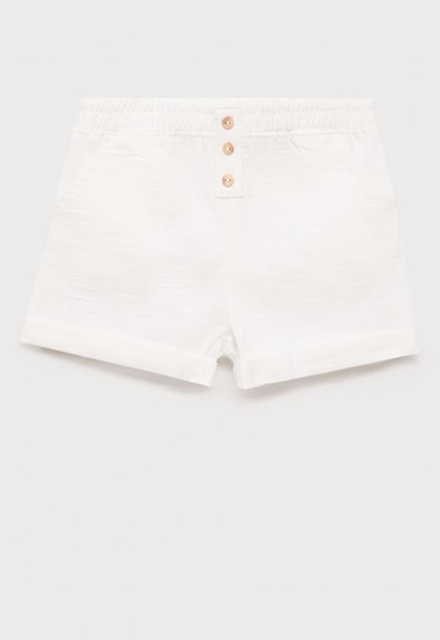 MANGO - Shorts blue - natural