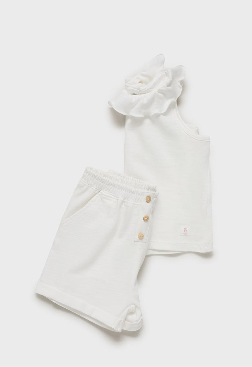 MANGO - Shorts blue - natural