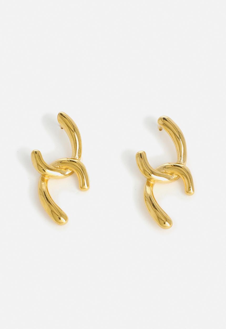 Zoe on Trend - Interlocking Trend Earrings - gold