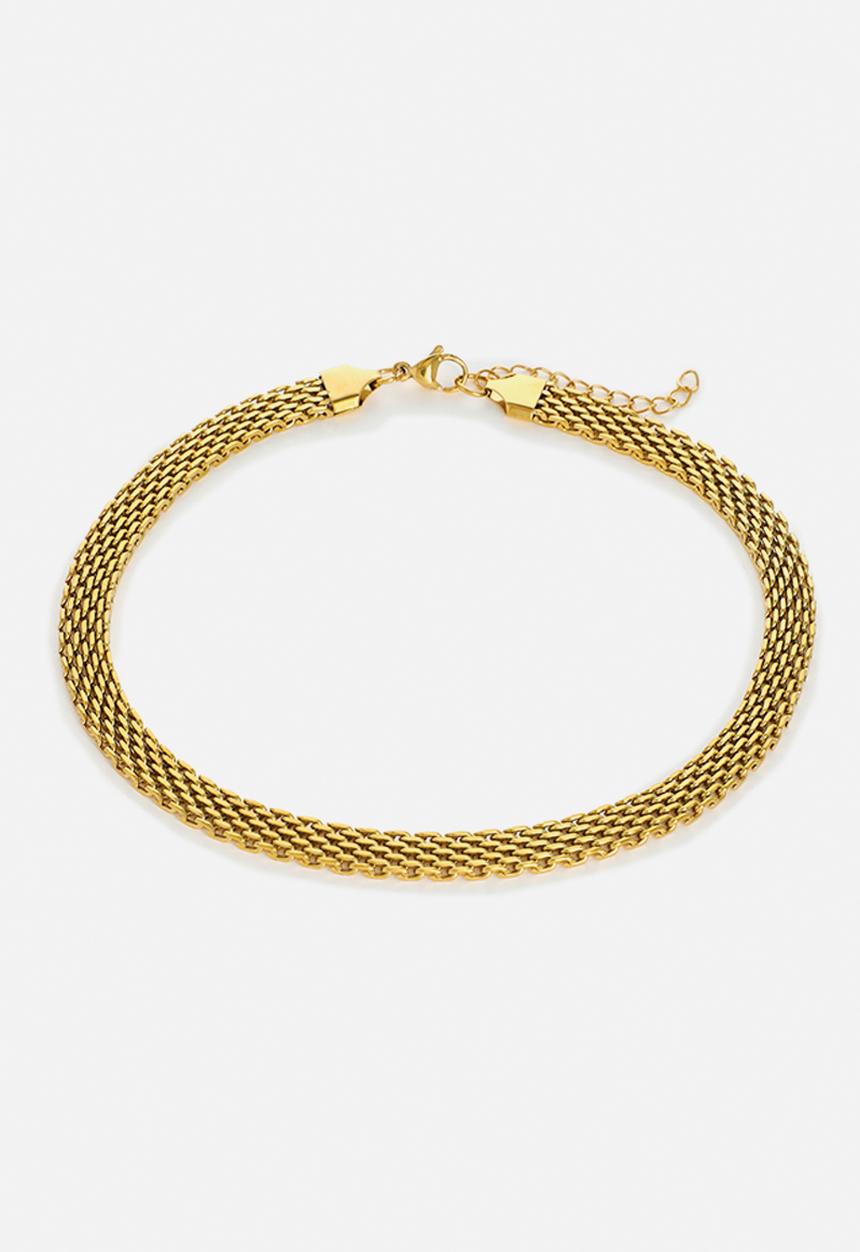 Zoe on Trend - Contemporary Double-Curb Necklace-gold