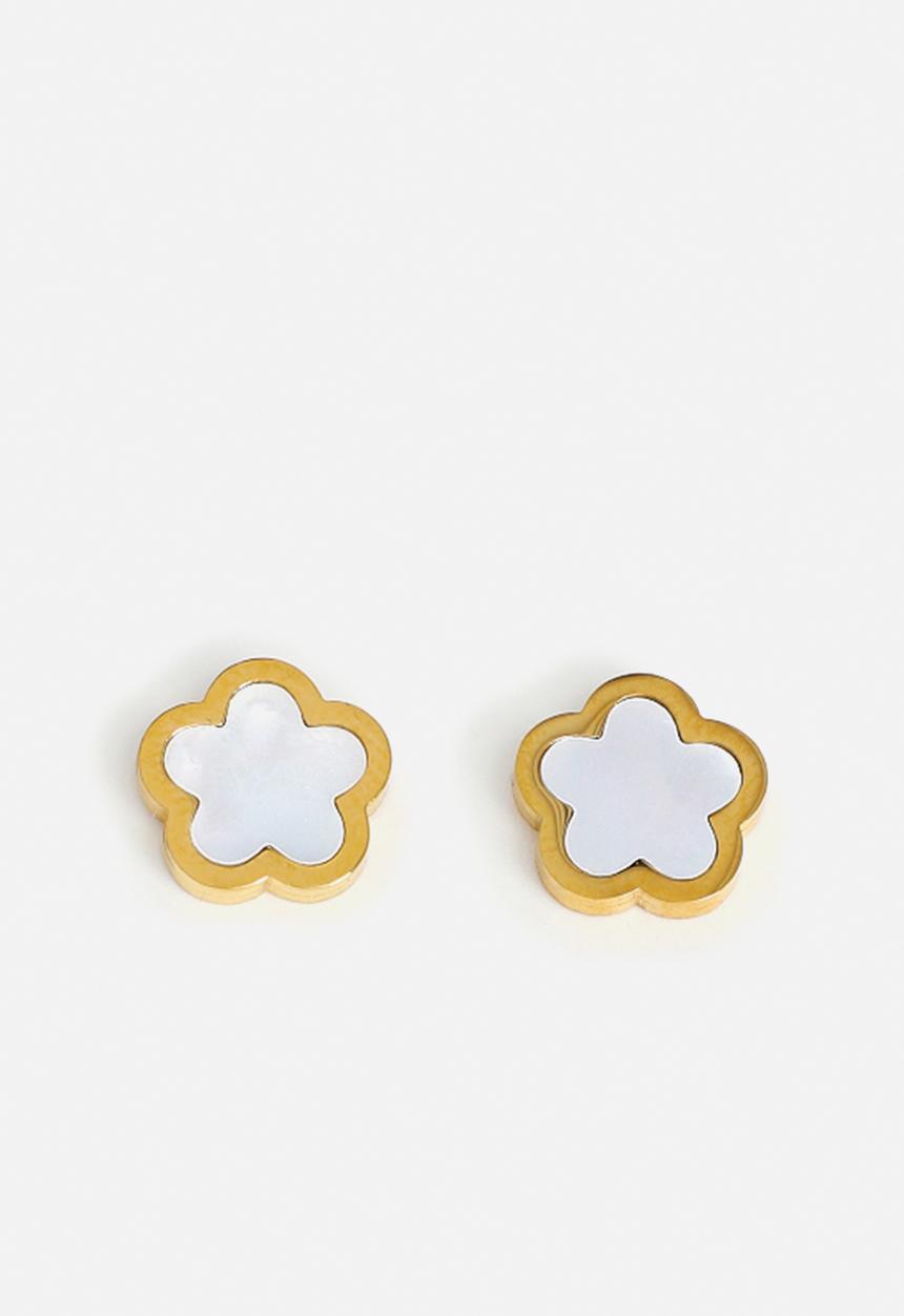 Zoe on Trend - Trend Flower Stud Earrings-gold/silver