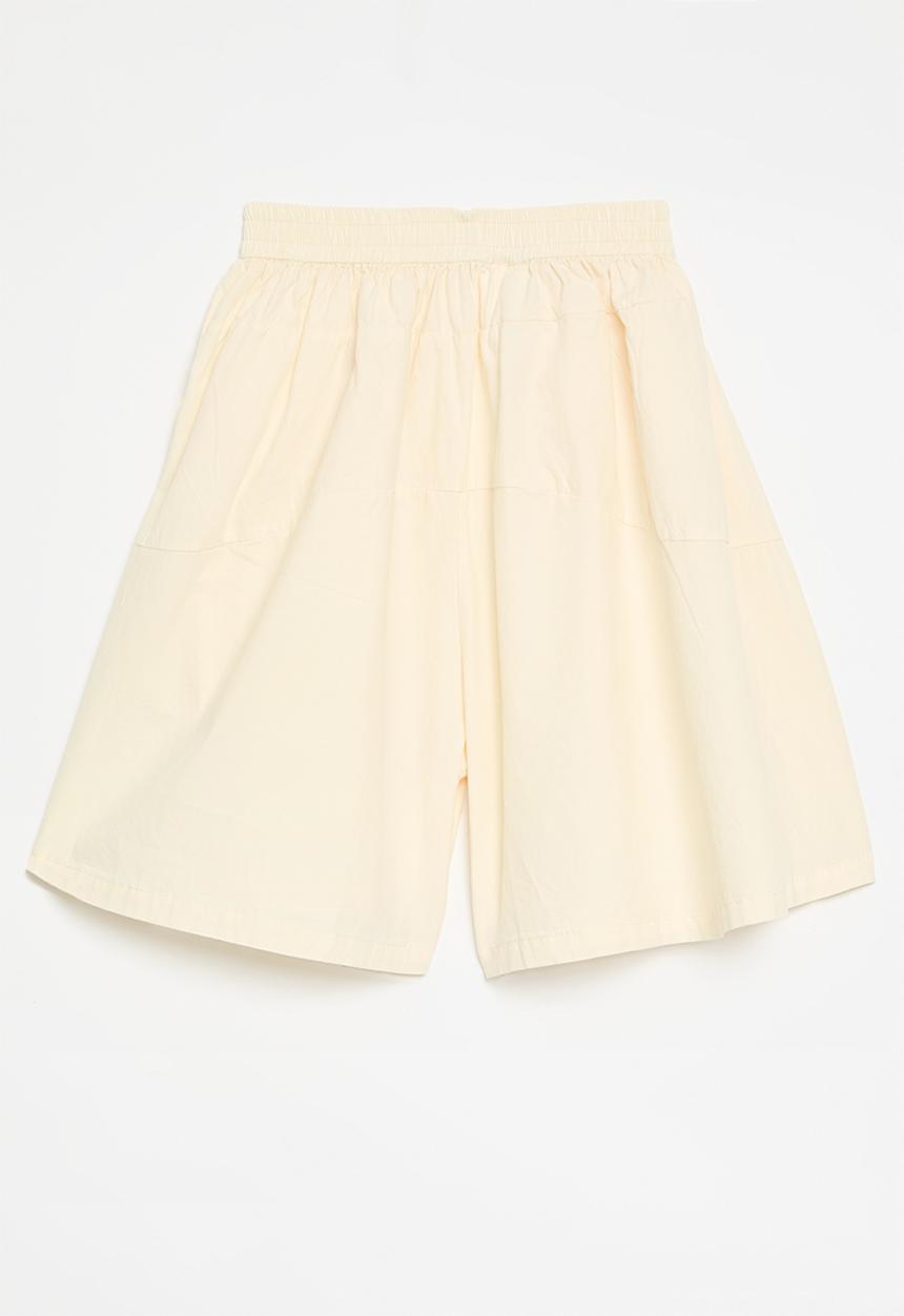 Pop Candy - Flared elasticated waist shorts - cream