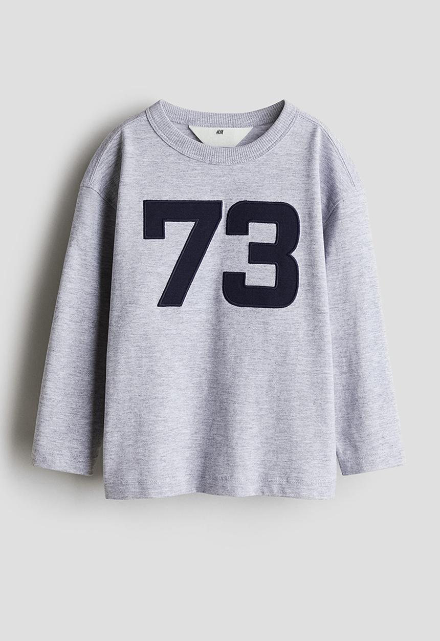H&M - Long-sleeved t-shirt - light grey 73