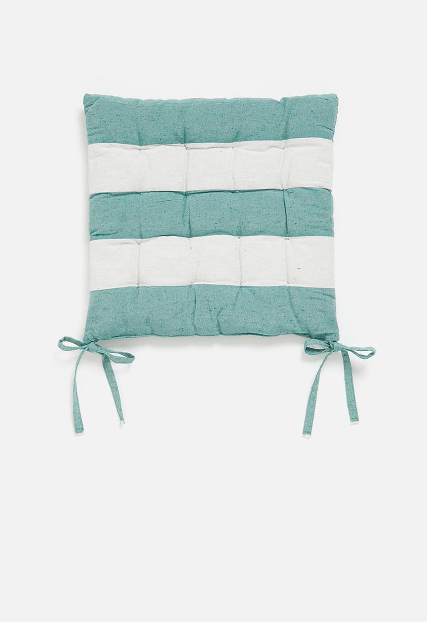 H&S - Chair pad 40cm x 40cm - White/Green