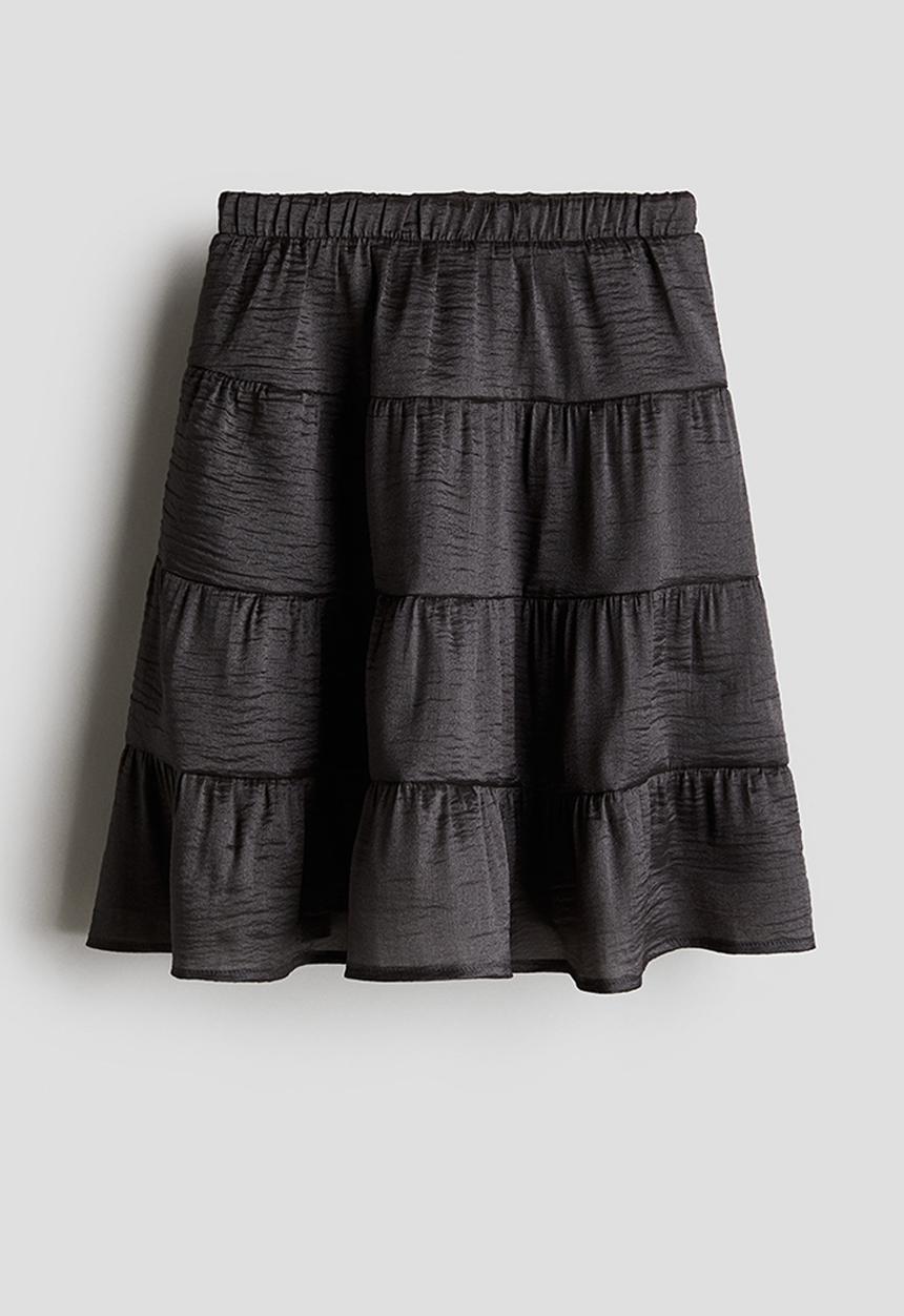 H&M - Tiered skirt - dark grey