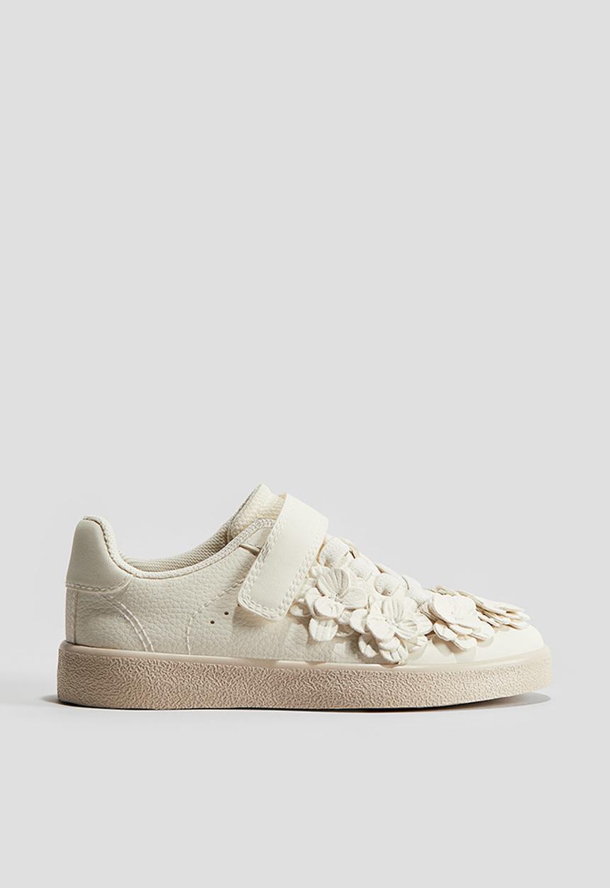H&M - Flower-detail trainers - cream