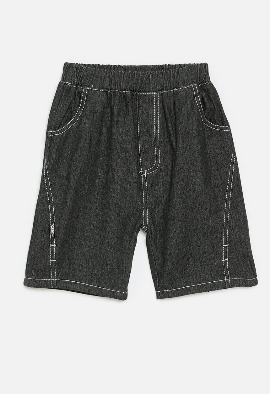 Pop Candy - Denim Shorts - charcoal black