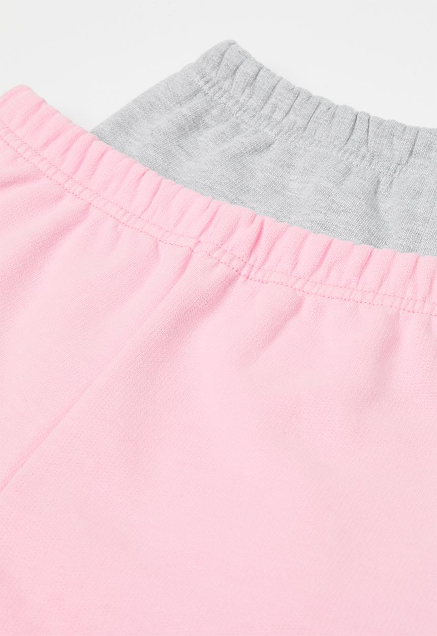 Pop Candy - 2 Pack sweatshorts - grey & pink