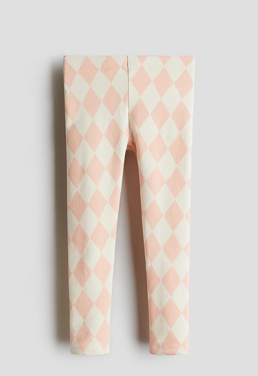 H&M - Leggings - peach harlequin-patterned