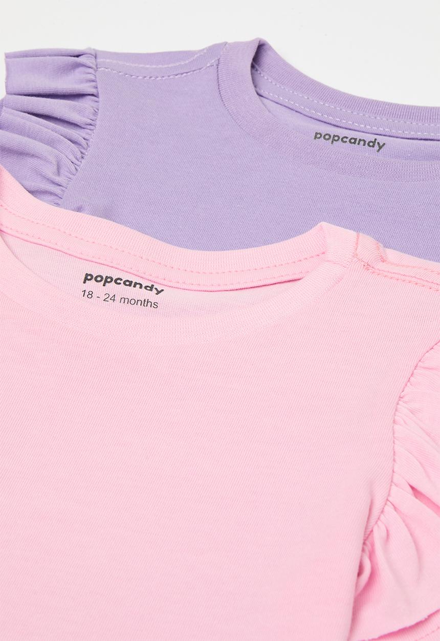 Pop Candy - 2 Pack tee - pink & purple
