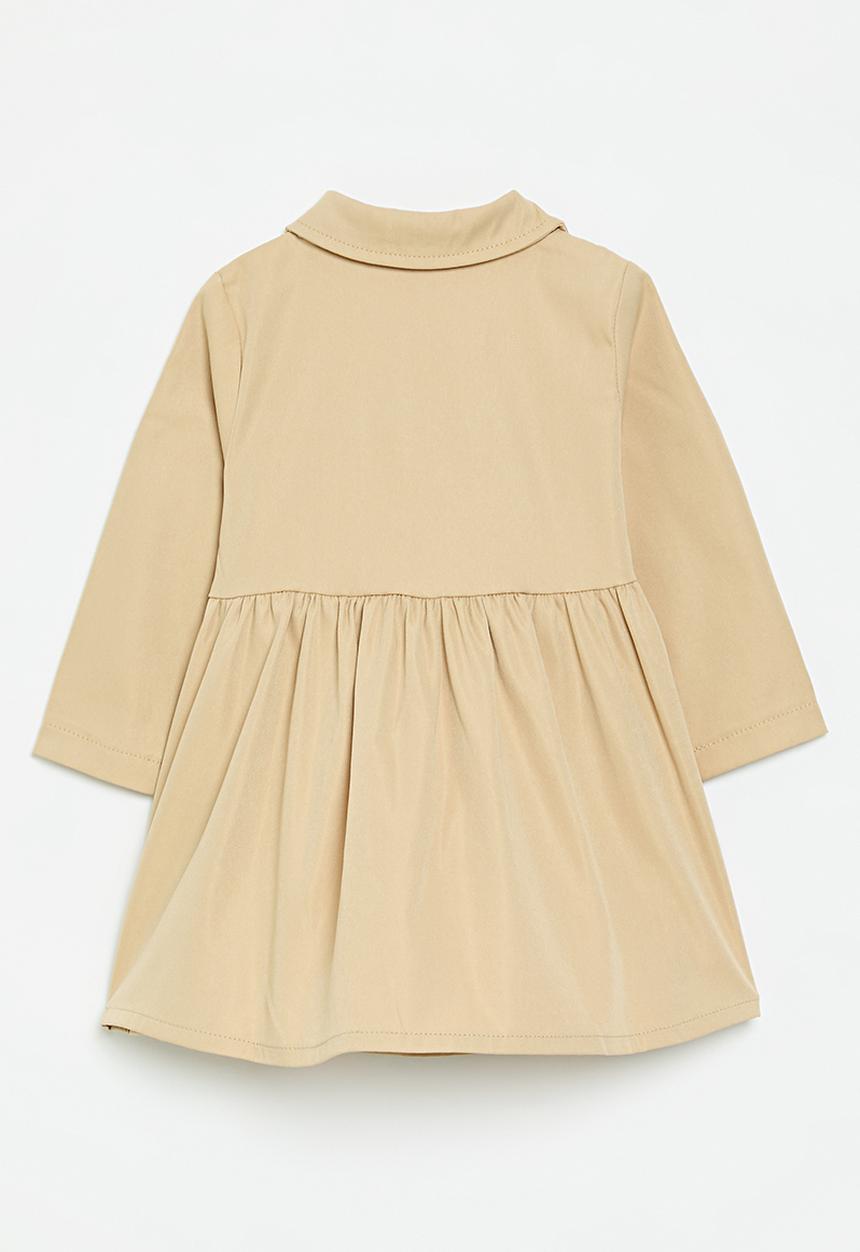Pop Candy - Collared jacket dress - beige