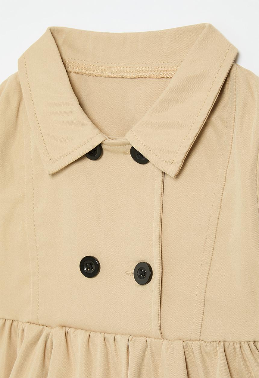 Pop Candy - Collared jacket dress - beige