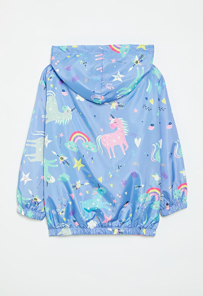 Pop Candy - Printed hooded windbreaker - blue